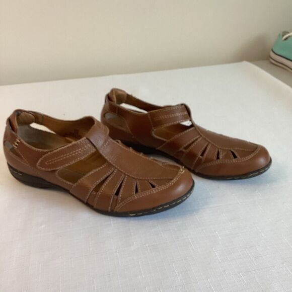 Bjorndal Echo Dark Tan Leather Women's Size 6 1/2 - Picture 2 of 12